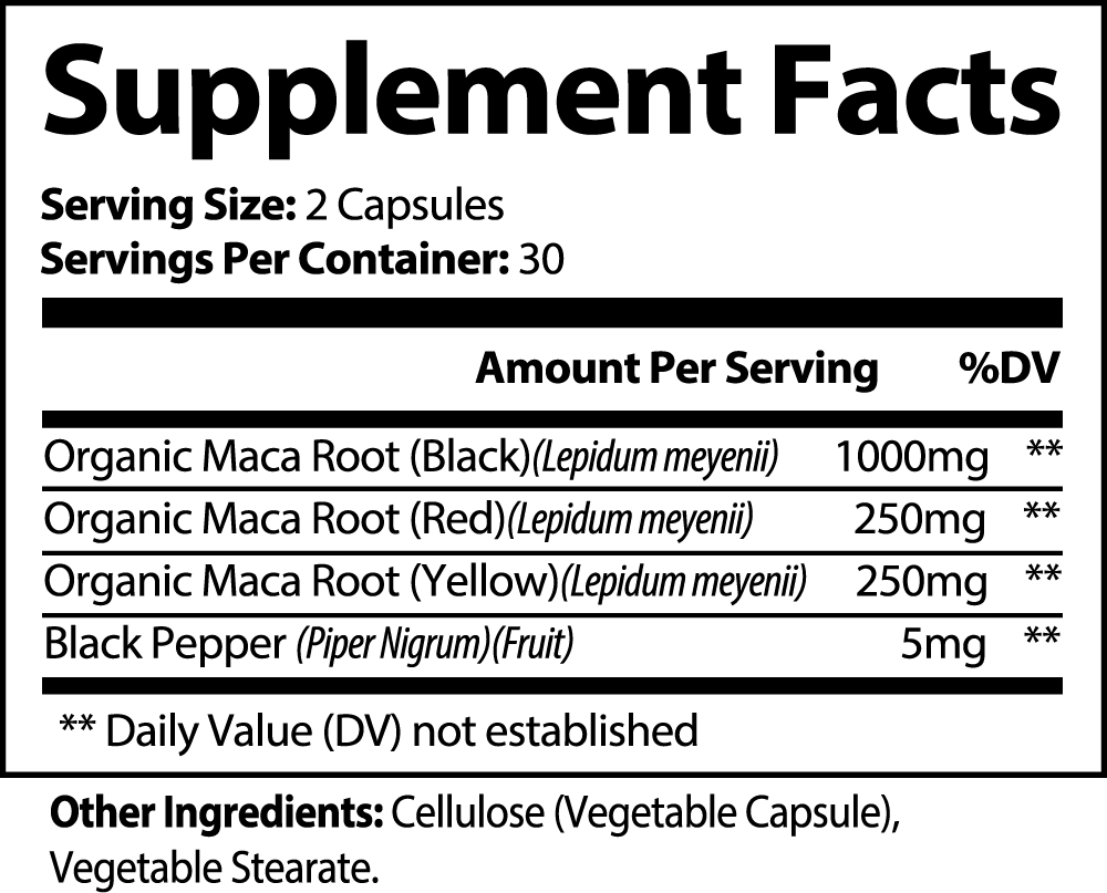Vitality Triple Maca: Energy & Stamina Blend