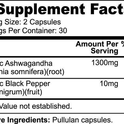 Serene Warrior - Organic Ashwaganda Complex