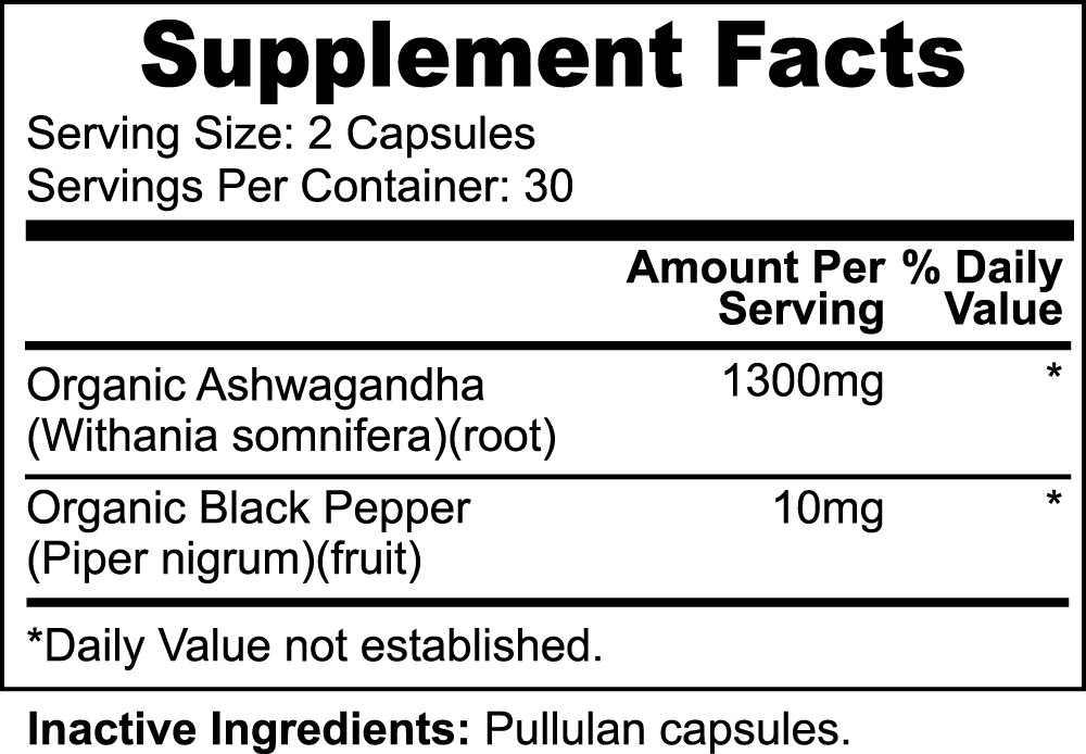 Serene Warrior - Organic Ashwaganda Complex